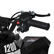 Дитячий електроквадроцикл E‑XBW‑1200 MP3 — 1200W, 48V, до 25 км/год, безщітковий мотор, надувні колеса, фото 6