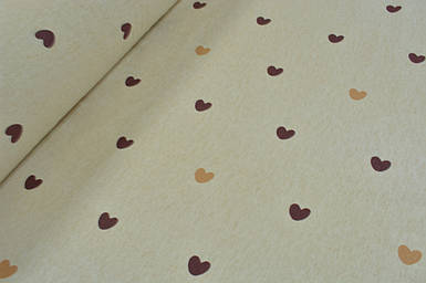 Фланель Сердечка беж