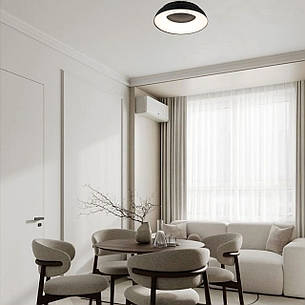 Стельова led люстра 48см 70W з пультом і додатком (97-MX6018 (480) BK), фото 2