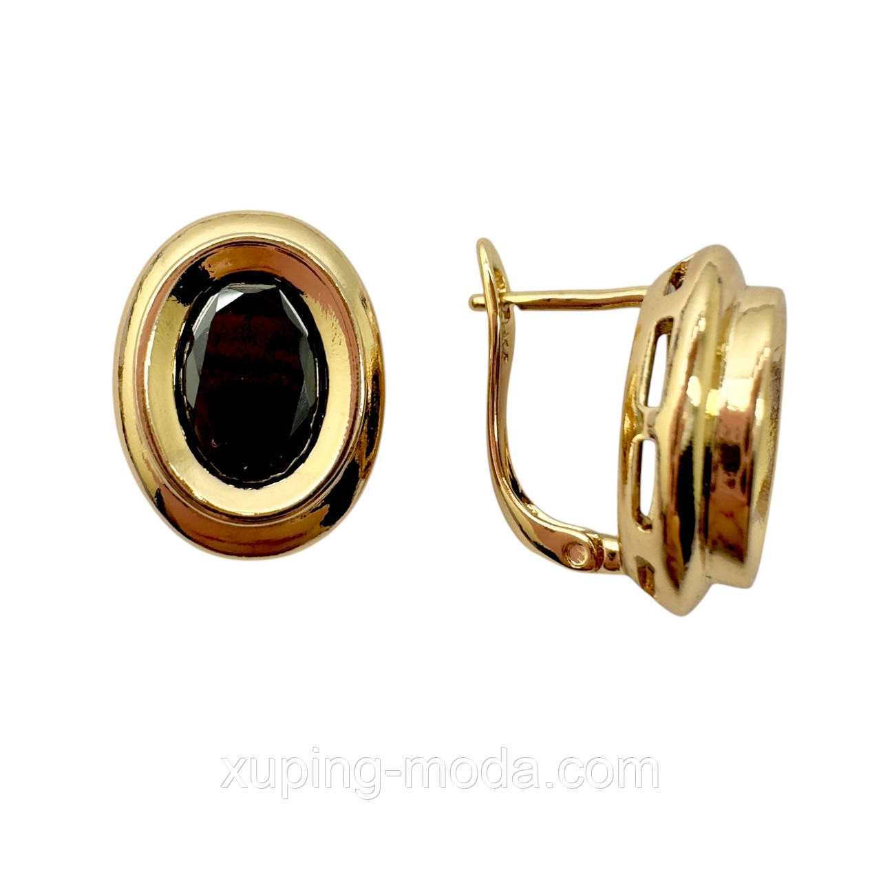 Сережки xuping. 15х10 мм. 18к, фото 1