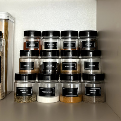 Набір ємностей для спецій з поличкою на дві сходинки ORGANIZE, фото 1