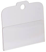 Цінникотримач на гачок 50х35мм. ПЕТ 0,7мм. (WiS-024)