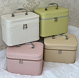 💛Набір кейсів для косметики і прикрас на блискавці з дзеркальцем 3 в 1, 4 види, фото 4