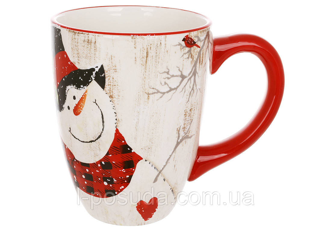 Кружка керамічна 700 мл Веселого Різдва сніговика, фото 1