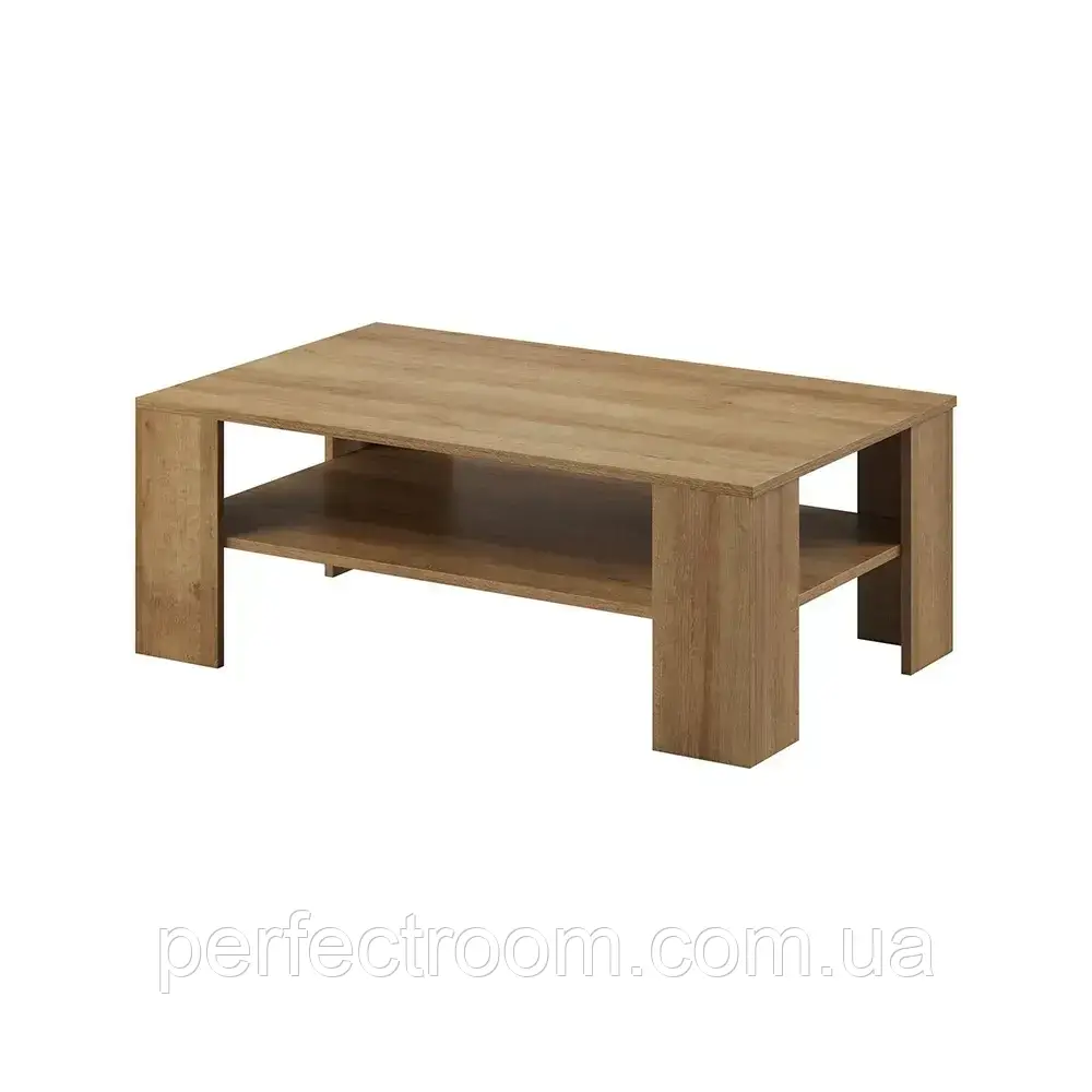 Журнальний столик з поличкою у вітальню Sky SL103 Дуб Рів'єра Meble Piaski