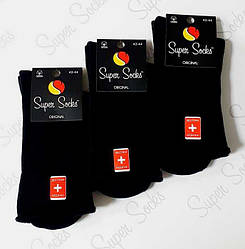 Шкарпетки чоловічі зимові махрові, однотонні, високі, Super Socks (розмір 39-42)