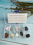 Набір натуральних необроблених каменів 10 шт 1-2 см, колекція мінералів для дорослих та дітей