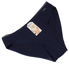 Трусики-сліпи в рубчик бавовна L-XL сині Spach 10216