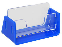 Візитниця одинарна Wissaider Двохелементна (акрил 3 мм) + синя основа 3 мм (WiS-047)