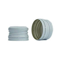 Ковпачок алюмінієвий 28 х 18 мм різьблення білий