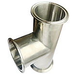 Трійник Т-подібний під кламп 3 дюйма, фото 3