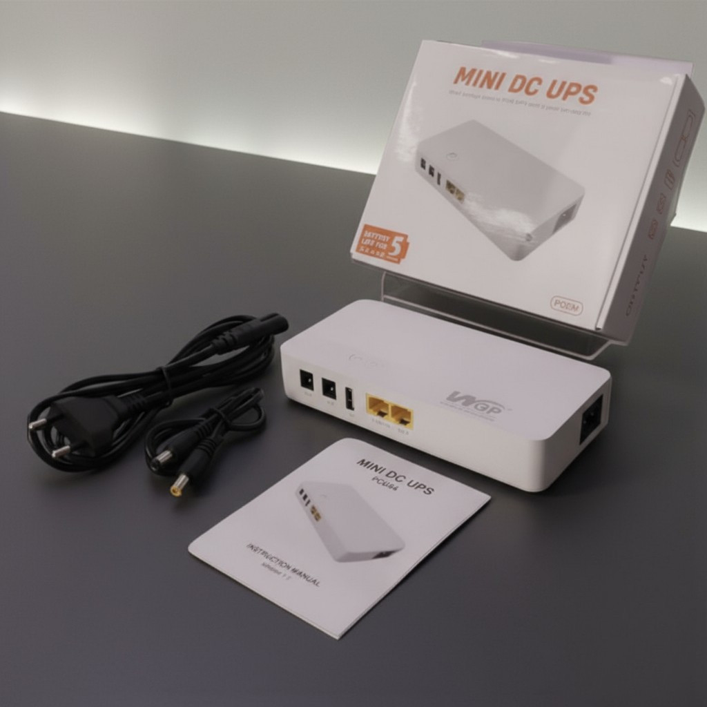 Безперебійник для роутера WiFi 8000 mA на 24 год роботи без світла з виходами на 9 та 12 В павербанк, фото 1