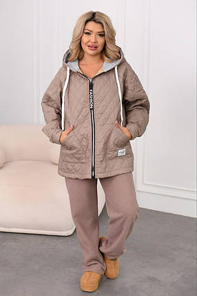 Весняна куртка демі великого розміру Україна Розміри: 48-50, 52-54, 56-58, 60-62, фото 2