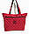 Сумка-шопер стьобана з кишенею жіноча 45*33см червона (200-728), фото 2