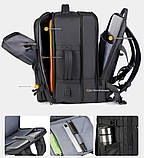 Чоловічий рюкзак для ділових подорожей, рюкзак із розширенням відділення для взуття, дорожня сумка оптом, фото 8