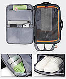 Чоловічий рюкзак для ділових подорожей, рюкзак із розширенням відділення для взуття, дорожня сумка оптом, фото 10