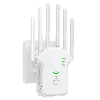 Підсилювач WiFi 2,4 ГГц, до 300 Мбіт/с, від мережі / Вай фай ретранслятор для дому / Wifi репітер / Маршрутизатор