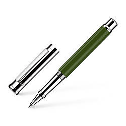 Ручка ролер OttoHutt серії Design 04 Rollerball Shine Olive Platin, корпус оливковий / платина, 944257