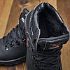 Зимові чоловічі шкіряні черевики, кросівки чорні утеплені з натуральної шкіри на хутрі на зиму для чоловіків, розмір 40-45, фото 7
