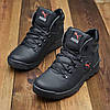 Зимові чоловічі шкіряні черевики, кросівки чорні утеплені з натуральної шкіри на хутрі на зиму для чоловіків, розмір 40-45, фото 2