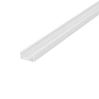 Накладний L = 2м білий алюмінієвий профіль разом з молочним розсіювачем для LED стрічки