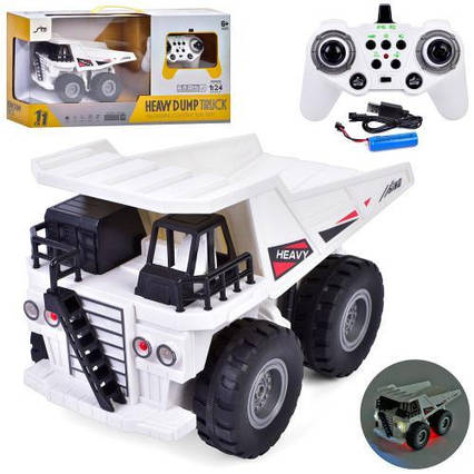 Радіокерований самоскид 1:24 зі звуком світлом та рухомим кузовом