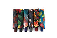 Надміцна жіноча парасолька-автомат 14х3х2 спиць 3D прінт Листя Mario