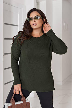 Жіноча туніка в'язка великого розміру батал Розміри: 50-52, 54-56, 58-60, 62-64, фото 1