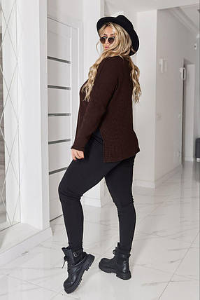 Жіноча туніка в'язка великого розміру батал Розміри: 50-52, 54-56, 58-60, 62-64, фото 2