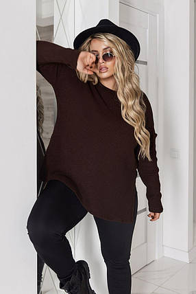 Жіноча туніка в'язка великого розміру батал Розміри: 50-52, 54-56, 58-60, 62-64, фото 1