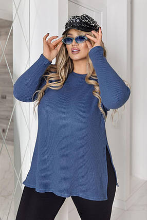 Жіноча туніка в'язка великого розміру батал Розміри: 50-52, 54-56, 58-60, 62-64, фото 1