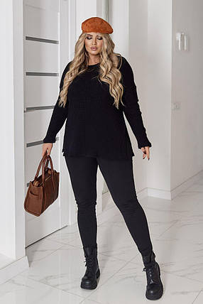 Жіноча туніка в'язка великого розміру батал Розміри: 50-52, 54-56, 58-60, 62-64, фото 3