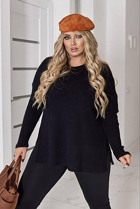 Жіноча туніка в'язка великого розміру батал Розміри: 50-52, 54-56, 58-60, 62-64, фото 1