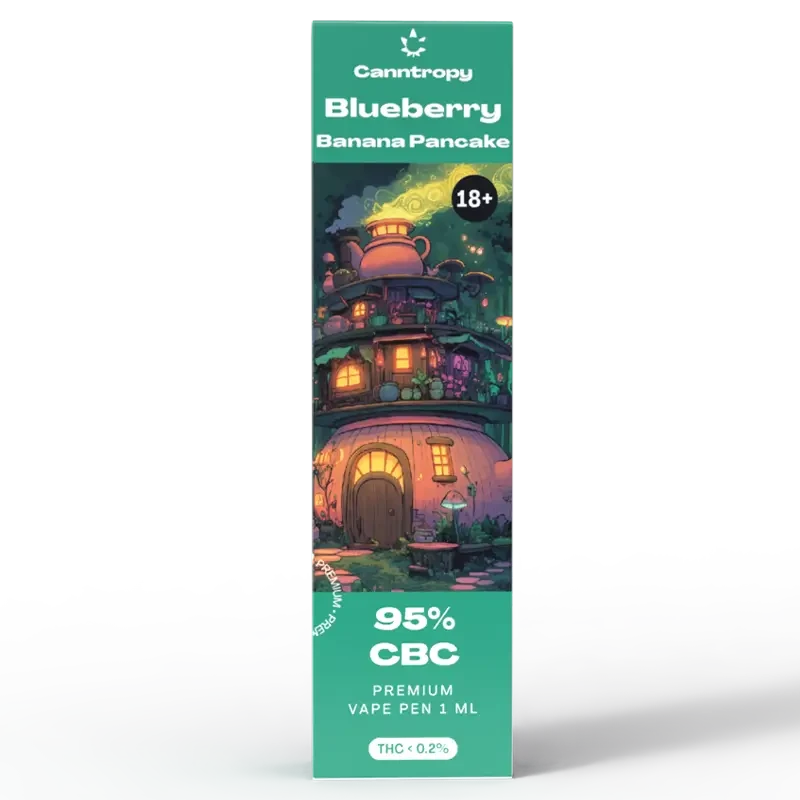 Canntropy CBC Blueberry Banana Pancake 95% | 1 мл | Одноразовий інгалятор преміум якості, фото 1