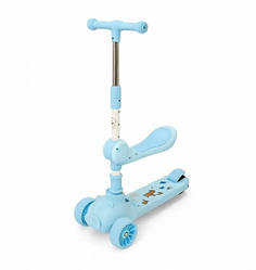 Дитячий триколісний самокат біговел для балансир 2 в1 Avko 015 Blue блакитний