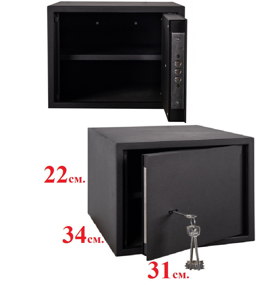 Меблевий сейф, сейф для дому, сейф для документів, сейф для грошей з ключовим замком, фото 1