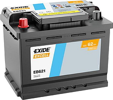 Акумулятор EXIDE EXCELL 62Ah (+/-) (540EN) (д242*ш175*в190) EB621