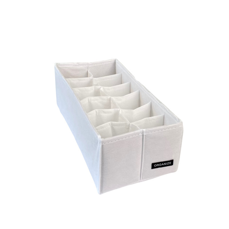Органайзер для дитячого комоду з комірками для шкарпеток і білизни 30×15×10 см (білий), фото 1
