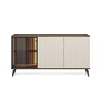 Комод тридверний у вітальню VICI K154 (кашемір/горіх)