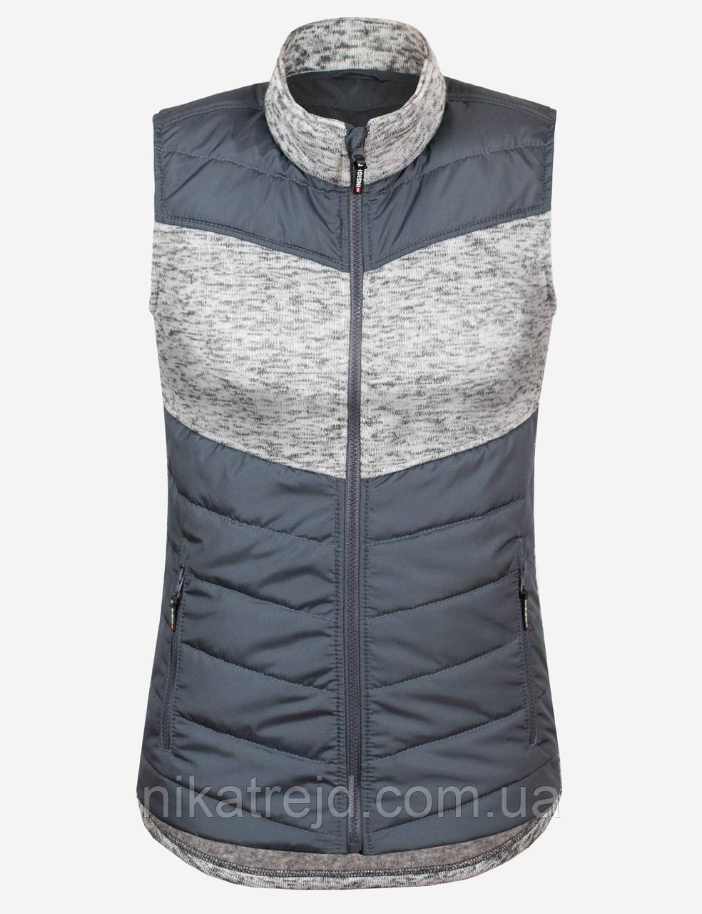 Жилет утеплений жіночий INSIGHT JASMINE сірий/сірий меланж