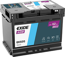Акумулятор EXIDE START-STOP AGM 62Ah Єв (-/+) (680EN) (д242*ш175*в190) EK620