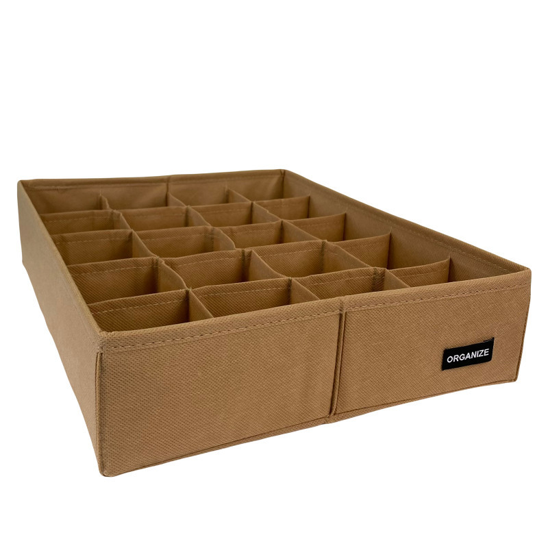 Органайзер для дитячих речей з 20 комірками 35×28×8 см (бежевий), фото 1
