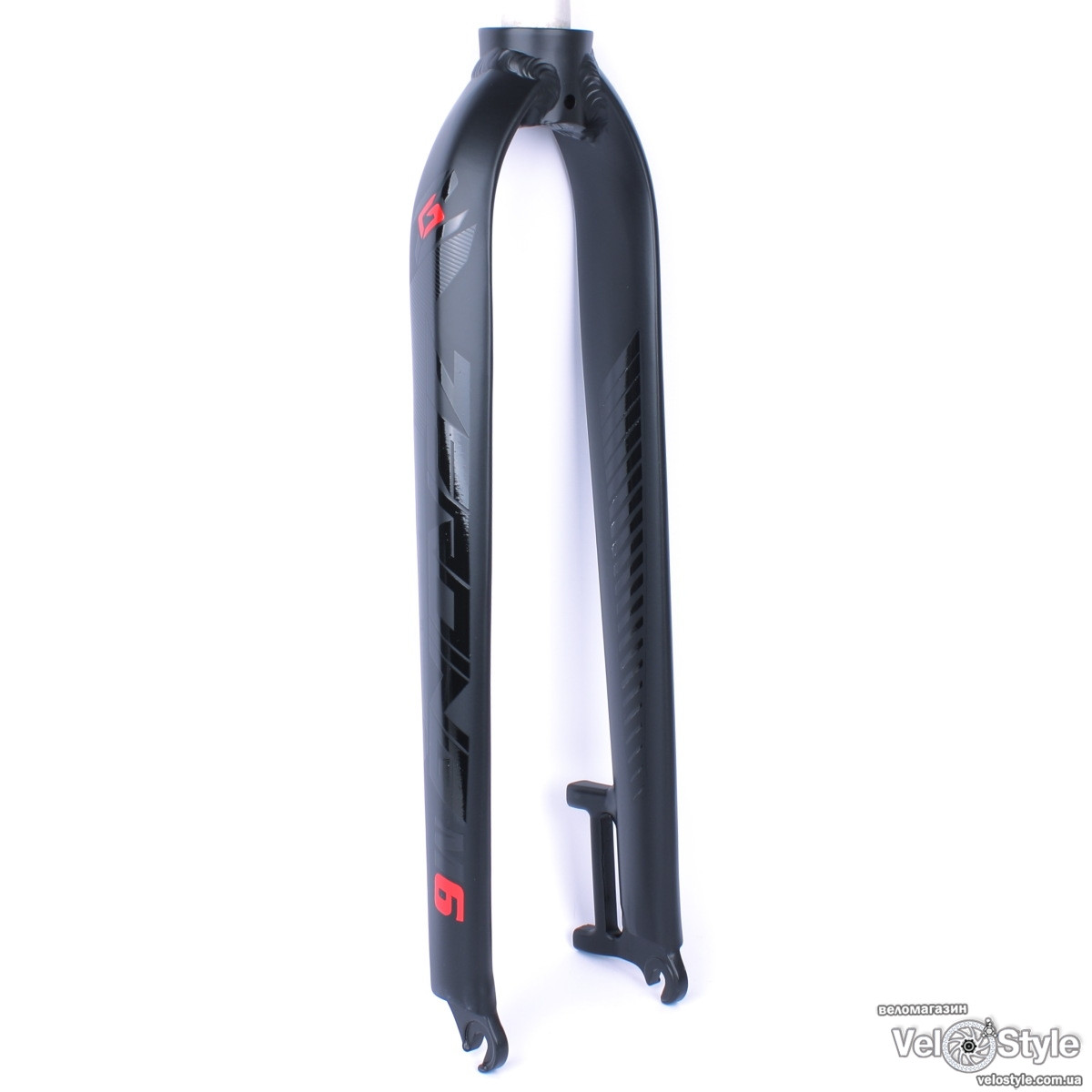 Вилка ригідна алюмінієвий сплав Evosid M6 шток 26-29" чорна під дикове гальмо, фото 1