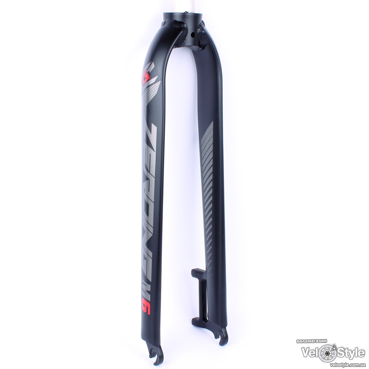 Вилка ригідна алюмінієвий сплав Evosid M6 шток 26-29" сіра під дикове гальмо, фото 1