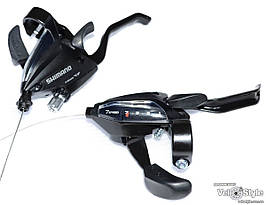 Моноблоки MTB Shimano ST-EF500, 3/7, чорн, пара