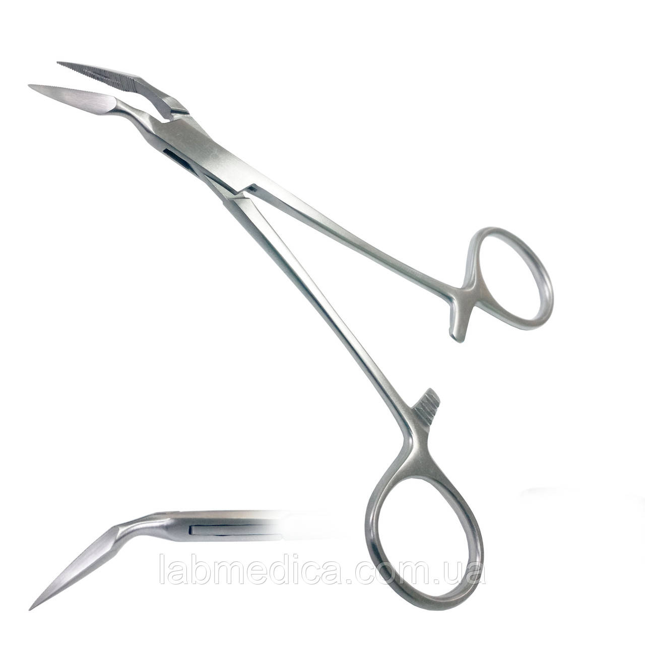 Щипці для видалення фрагментів коренів вигнуті Ralk. Довжина 16 см SURGIWELOMED, фото 1