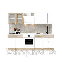 Кухня модульна Еверест Еко набір №3 дуб сонома/німфея альба (білий) 2.4 м стільниця Скай (DTM-071058), фото 2