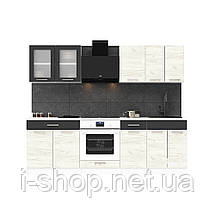 Кухня модульна Еверест Еко набір №3 крафт білий/графіт 2.4 м стільниця Скай (DTM-071063), фото 2