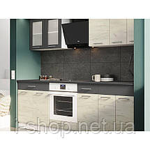 Кухня модульна Еверест Еко набір №3 крафт білий/графіт 2.4 м стільниця Скай (DTM-071063), фото 3