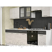 Кухня модульна Еверест Еко набір №5 крафт білий/графіт 2.6 м стільниця Скай (DTM-071064), фото 3